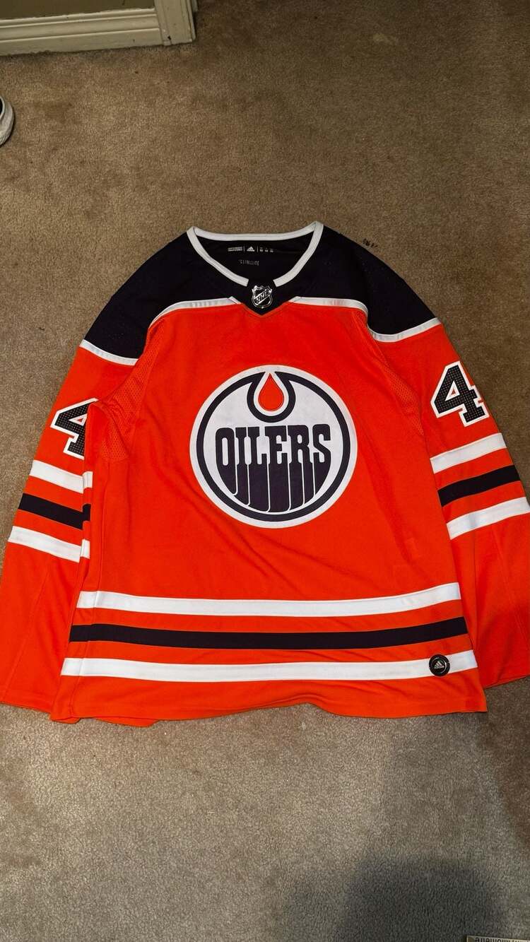 Zack Kassian #44 Edmonton Oilers Home Adidas Jersey Size 52